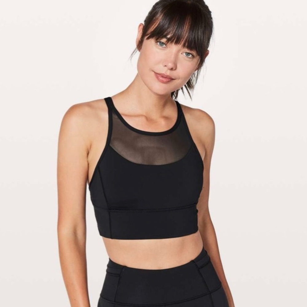 Lululemon Women's Black Mesh Sports Bra